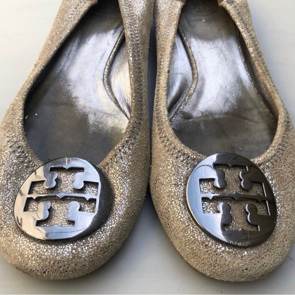 Tory Burch Miller Bronze/Gold Flats. Size 8. - Picture 6 of 9